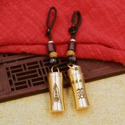 Bronze Lucky Charm Pull-String Amulet Handheld Stress Relief Item Chinese Fortune Teller Keychain Sixty-Four Hexagrams Ornament - Image 2