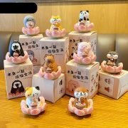Original Lucky Lotus Pig Resin Craft Figurine Exquisite Office Desktop Car Decorations Chinese Zodiac Animal Design