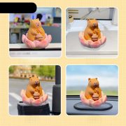 Original Lucky Lotus Pig Resin Craft Figurine Exquisite Office Desktop Car Decorations Chinese Zodiac Animal Design - Image 4