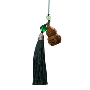 Green Sandalwood Carved Hollow Out Xiu Xiu Lotus Gourd Pendant Sandalwood Incense Pouch Mobile Phone Keychain Pendant - Image 5