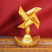 Wealth Attracting Spinning Windmill Tabletop Decoration Prosperous Business Opening Gift Custom Metal Craft Ornament - Image 4