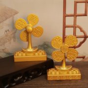 Home Decor Windmill Ornaments Wealth Attracting Small Fan Fortune Telling Crafts Gift Metal Wind Power Rising Upward Trend