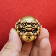 Bronze Xiu Health Ball Hand Toy Massage Fitness Ball Wellness Stress Relief Gift For Middle-Aged And Elderly Wealth God Hand Ball - Image 2