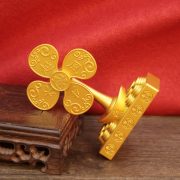 Creative Wealth Attracting Windmill Ornament Turnable Five Emperor Coins Design Stress Relief Fan Metal Craft Decoration - Image 3