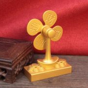 Creative Wealth Attracting Windmill Ornament Turnable Five Emperor Coins Design Stress Relief Fan Metal Craft Decoration - Image 4