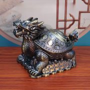 Retro Metal Ashtray Creative Personalized Lucky Dragon Turtle Windproof with Lid Anti-dust Large Ashtray