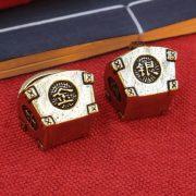 Bronze Golden Full Bucket Mini Display Item Daily Progress Treasure Basin Decorative Home Living Room Desktop Accessories - Image 3