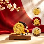 Double-Sided Dragon Brand Xi Wang Relief Car Decoration Pendant Creative Gift Automobile Handle Ornament Metal Craft