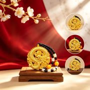 Double-Sided Dragon Brand Xi Wang Relief Car Decoration Pendant Creative Gift Automobile Handle Ornament Metal Craft