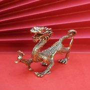 Antique Style Pure Copper Four Divine Beasts Qinglong Ornament Desk Paperweight Crafts For Study Room Decorations - Image 3