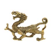 Antique Style Pure Copper Four Divine Beasts Qinglong Ornament Desk Paperweight Crafts For Study Room Decorations - Image 5