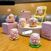 Baimao Original Creative Mini Pig Resin Figurine Stress Relief Home Desktop Decoration Wholesale Custom Resin Craft - Image 3