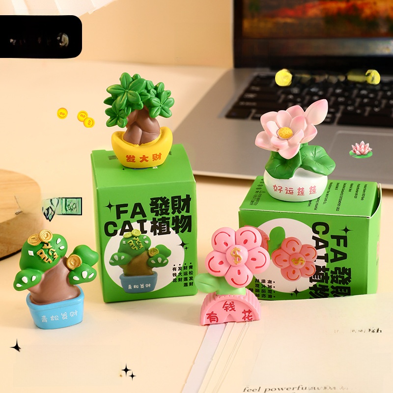 LA-812384447353_img0 Lucky Plant Office Desk Decoration Creative Cartoon Female Small Gift Ornament Wholesale Positive Energy Decorative Item - Image 1