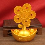 Rotatable Wealth Attraction Money Tree Ornament Five Emperor Copper Coin Desktop Craft For Opening Moving In Decoration