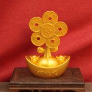 Rotatable Wealth Attraction Money Tree Ornament Five Emperor Copper Coin Desktop Craft For Opening Moving In Decoration - Image 2