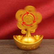 Rotatable Wealth Attraction Money Tree Ornament Five Emperor Copper Coin Desktop Craft For Opening Moving In Decoration - Image 3