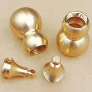 Creative Gift Brass Hollow Gourd Keychain Pendant Lucky Attraction Artwork Metal Craft Ornament for Home Garden Decoration - Image 2