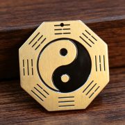 Bronze Yin Yang Eight Trigrams Mountain Ghost Coin Ornament for Home Office Front Door Traditional Chinese Copper Amulet - Image 2
