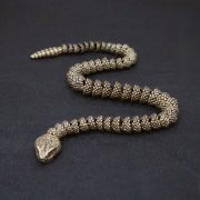 Retro Bronze Snakes And Dragons Moving Ornaments Crafts Tea Pet Gifts Handmade Metal Craft Desktop Decorations - Image 2