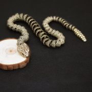 Retro Bronze Snakes And Dragons Moving Ornaments Crafts Tea Pet Gifts Handmade Metal Craft Desktop Decorations - Image 3