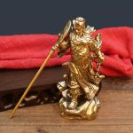 Bronze General Kung Display Piece Exquisite Carving Indoor Bedroom Chinese Simple Style Decoration Office Bedroom Decor