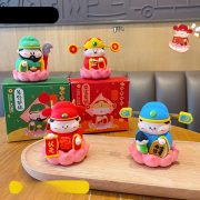 Baimao Original Lotus Little Wealth God Figurine Women's Creative Chinese Trend Desktop Decoration Car Center Console Ornament - Image 3