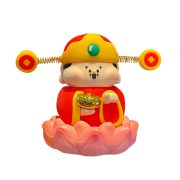 Baimao Original Lotus Little Wealth God Figurine Women's Creative Chinese Trend Desktop Decoration Car Center Console Ornament - Image 5