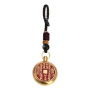 Bronze Turnable Pendant Amulet with Twelve Zodiac Gourd Shape Lingzhi Mushroom Keychain Attracting Wealth And Prosperity - Image 5