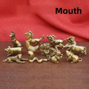 Bronze Twelve Zodiac Animal Figurines New Chinese Style Home Decor Full Set 3D Zodiac Artifacts Travel Souvenirs