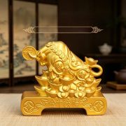 Office Living Room Decorative Wealth Oxen Golden Bull Fortune Attracting Ornament Ideal Gift For Business Table Tea Set
