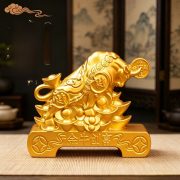 Office Living Room Decorative Wealth Oxen Golden Bull Fortune Attracting Ornament Ideal Gift For Business Table Tea Set - Image 3