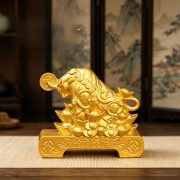 Office Living Room Decorative Wealth Oxen Golden Bull Fortune Attracting Ornament Ideal Gift For Business Table Tea Set - Image 4