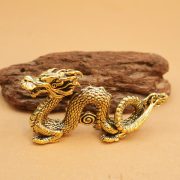Bronze Cloud Dragon Zodiac Figurine Vintage Style Tea Table Decoration Lucky Pet Handcrafted Metal Artwork Collectible Item - Image 4