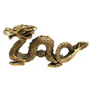 Bronze Cloud Dragon Zodiac Figurine Vintage Style Tea Table Decoration Lucky Pet Handcrafted Metal Artwork Collectible Item - Image 5