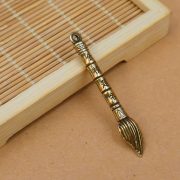 Creative Brass Confucius Temple Keychain Accessories Imitation Ancient Nine-storey Treasure Tower Copper Pen Pendant - Image 4