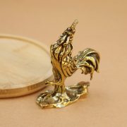 Bronze Rooster Home Office Decoration Large Brass Rooster Figurine Feng Shui Wealth And Happiness Chicken Artwork - Image 2