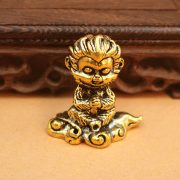 Solid Brass Monkey King Sun Wukong Figurine Battle Winning Buddha Small Copperware Desktop Decorations Stall Wholesale - Image 4