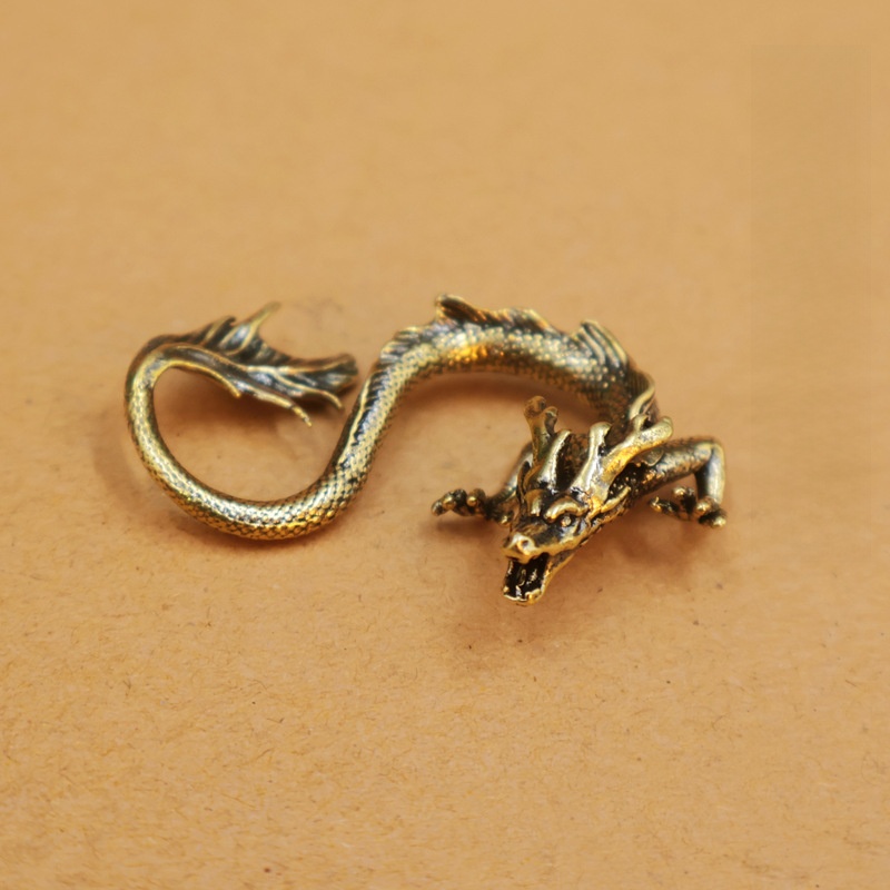 LA-819143887875_img0 Bronze Color Dragon Home Office Desktop Tea Table Decoration Ornaments Craft Small Gifts Lucky Animal Style Decorative Items - Image 1