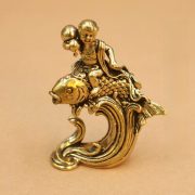 Bronze Carp Children Figurine Home Office Desktop Decoration Leaping Over The Dragon Gate Bronze Artifacts Wholesale