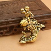 Bronze Carp Children Figurine Home Office Desktop Decoration Leaping Over The Dragon Gate Bronze Artifacts Wholesale - Image 3
