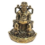 Retro Bronze Yuanbao God Of Wealth Statue Desktop Decoration Mini Figurine Buddha Sculpture Metal Craftwork Artistic Ornament - Image 5