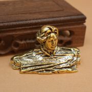 Bronze Sculpture Chairman Mao Youth Version Orange Island Head Office Living Room Decorative Brass Poem In Spring Snow Fragrance Garden - Image 3