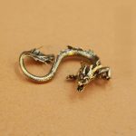 Antique Bronze Dragon Home Office Desktop Tea Table Decor Pure Copper Little Dragon Craftwork Small Gift