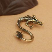 Antique Bronze Dragon Home Office Desktop Tea Table Decor Pure Copper Little Dragon Craftwork Small Gift - Image 3
