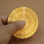 Bronze Multi-loop Desktop Decoration Thickened Multi-layer Zodiac Eight Trigrams Stress Relief Fingertip Spinning Top Handle Piece - Image 2