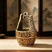 Creative Brass Good Luck Character Bucket Keychain Ornament Poly Treasure Basin Decorative Hanging Pendant Wholesale - Image 3
