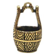 Creative Brass Good Luck Character Bucket Keychain Ornament Poly Treasure Basin Decorative Hanging Pendant Wholesale - Image 5