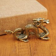 Bronze Cloud Dragon Zodiac Figurine Vintage Style Flying Dragon Year Tea Table Pet Copper Artifacts Crafts Gift - Image 2