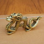 Bronze Cloud Dragon Zodiac Figurine Vintage Style Flying Dragon Year Tea Table Pet Copper Artifacts Crafts Gift - Image 3