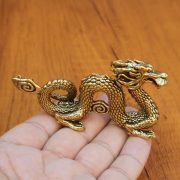 Bronze Cloud Dragon Zodiac Figurine Vintage Style Flying Dragon Year Tea Table Pet Copper Artifacts Crafts Gift - Image 4